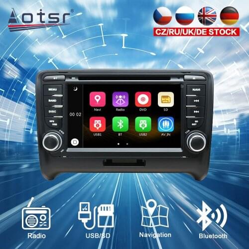 For Audi TT TTS 2006 - 2012 Wince 6.0 CD DVD Player Single DIN 7 Inch GPS Navigation Player BT in-Dash Radio CAR DVD GPS