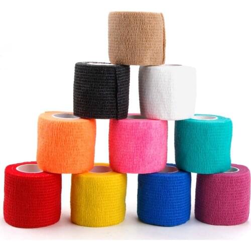 1/6/10/20PCS 5cm Disposable Tattoo Dandage Self-adhesive Elastic Grip Bandage Wrap Sport Tape Permanen Tattoo Accesories Tool