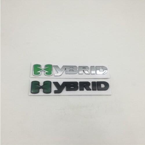 For Ford Hybrid Rear Tail Fender Emblems For Chevy For GMC For Hyundai Hybrid Logo Metal