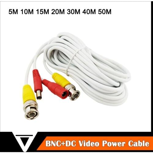 AHD Camera Cables 5M/10M/15M/20M/30M/40M/50M BNC Cable Output DC Plug Cable for Analog AHD CCTV Camera security system