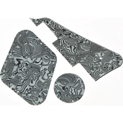 KAISH Zebra Stripe LP Pickguard & Back Plate Switch Cavity Cover for Epi LP