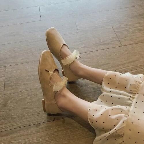 Classics Sweet Bowknot Ballet Shoes Women Fashion Casual Soft Slip On Square Toe Loafers Comfort Nursing Black Retro Flats 2021
