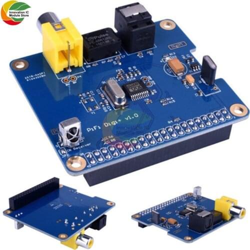 HIFI DiGi Digital Sound Card Module I2S SPDIF RCA Optical Fiber for Raspberry pi B +/A + 3 2 model B 16 to 24 Bit Audio 192 kHz