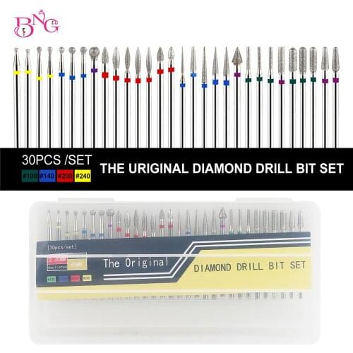30 PCs Nail Drill Kit Milling Cutters Beauty Nail Drill Bits Nail Art Carbide Manicure Kits Equipment Tools For Manicure
