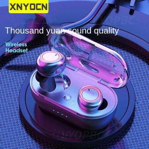 Xnyocn Bluetooth Earbuds 5.0 Wireless Headphones Mini Stereo Headset Wireless In-Ear Touch Control Headphone for Smartphones