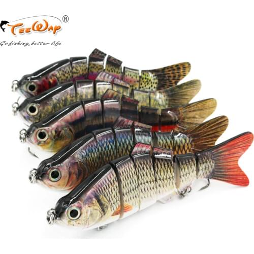 New Artificial Bait Big Fishing Lure 6 Segment Swimbait Crankbait Hard Bait Slow 20cm 110g Fishing Hooks