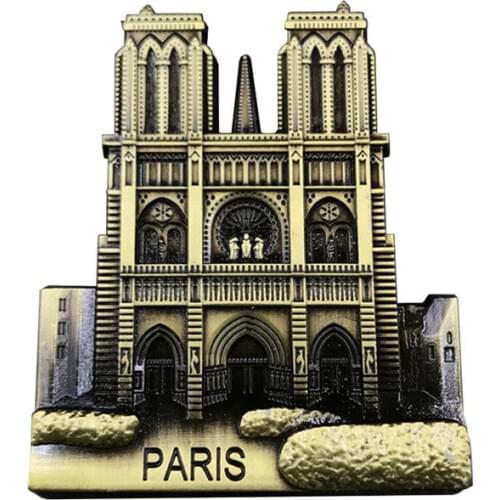 New Arrival Notre Dame DE Paris France Tourism Travel Souvenir 3D Metal Fridge Magnet Craft