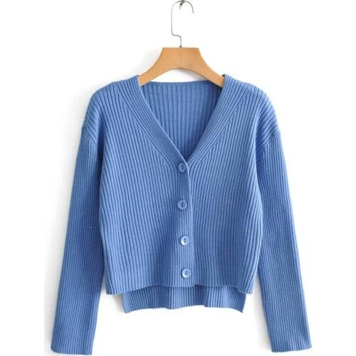 New style fashion single-breasted short-sleeved long-sleeved solid color outboard sweater cardigan sweater coat jacket women