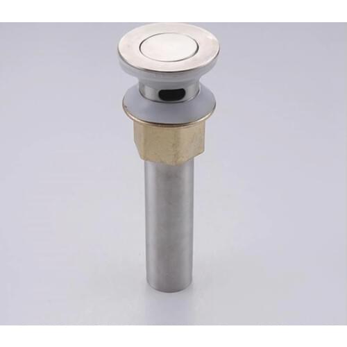 Flip cover Drain with Overflow Bathroom Sink Waste basin Drainer Plug Bath Tub Round Brush