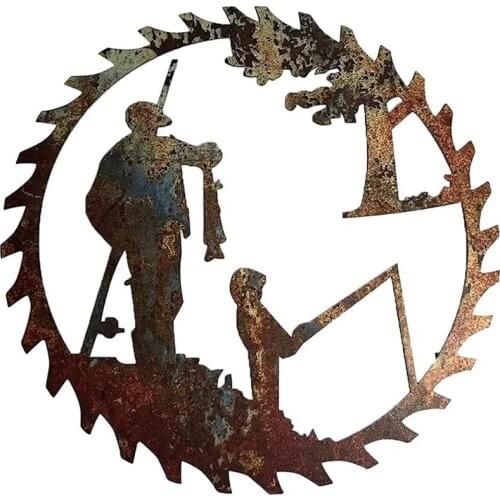 Fathers Day Gift Metal Art Fishing Wall Decor,Creative Metal Art Fishing Design Pendant Crafts Garden Decor