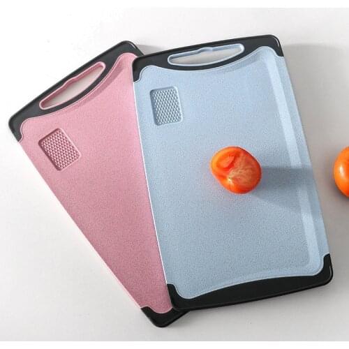 Wheat straw cutting board with handle for meat and vegetables and fruits Childrens food cutting board multifunctional board