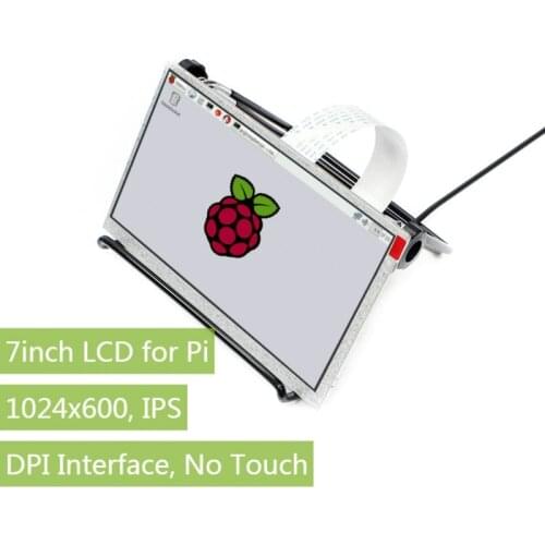 Raspberry Pi 7 inch IPS Display with 1024x600 Resolution DPI interface without Touch control for RPI 2B/3B/3B+/Zero/Zero W