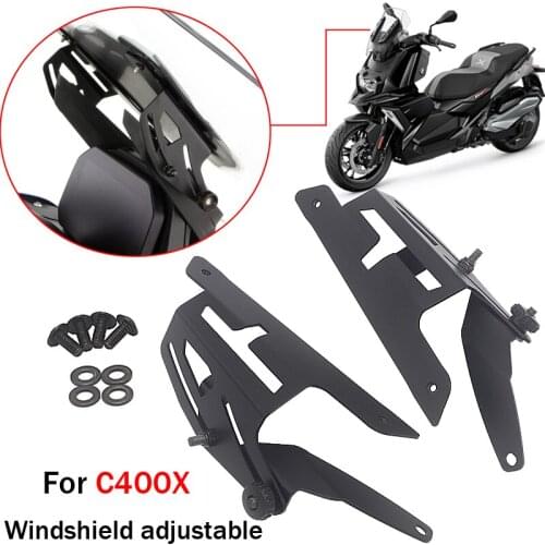 Black For BMW C400X C 400 X C400 X Motorcycle Windscreen Adjusters stand CNC Windshield Bracket fits Windshield adjustable
