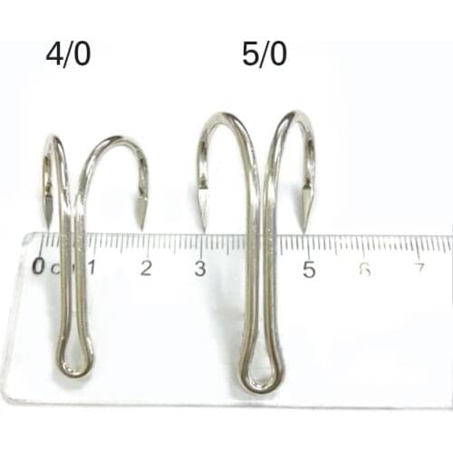 Mustad 22002DNP 4/0 5/0 High Carbon Steel Fishing Double Hook for Snakehead High Quality Accessories