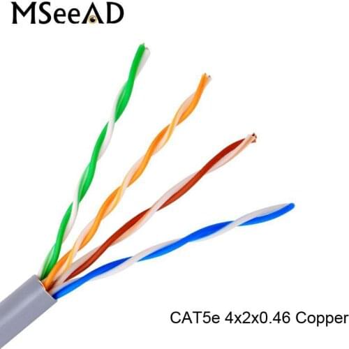 2m 5m 10m Ethernet Internet LAN CAT5e Network Cable Copper for Computer Modem Router POE Camera NVR Without RJ45 Connector