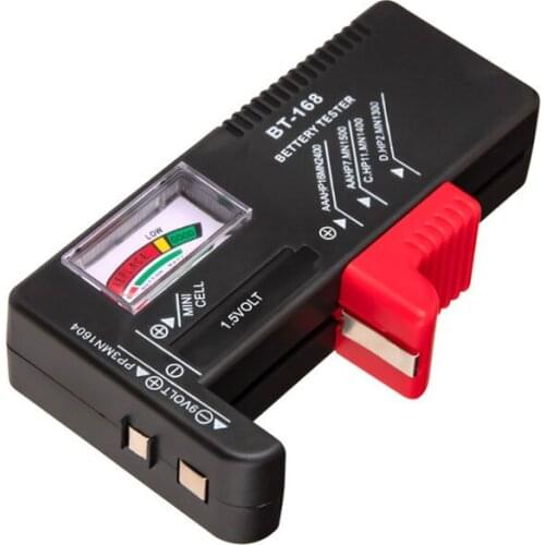 BT-168 AA/AAA/C/D/9V/1.5V Display Universal Volt Tester Button Cell Battery Colour Coded Meter Indicate Checker Drop Shipping