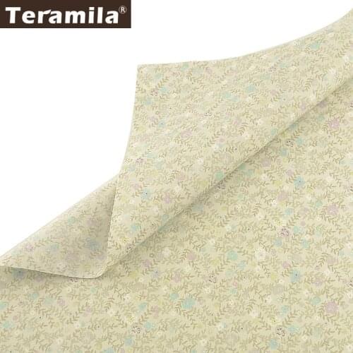 Teramila100% Cotton Flowers Fabric Quilting Tecido Sewing Patchwork Telas DIY Tissus Au Metre Dress Home Textile Baby Clothing