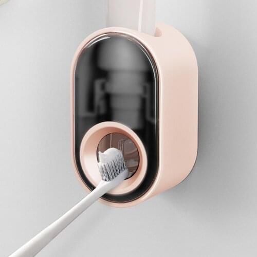 Toothpaste Squeezer Wall Mounted Waterproof PC Automatic Anti-dust Toothpaste Dispenser for Home
