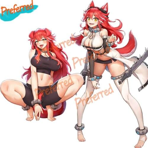 High Quality Red Wolf Fennier Last Origin Decal Motocross Racing Laptop Helmet Trunk Wall Vinyl Car Sticker Die Cutting