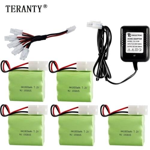 Upgrade 7.2v 1800mah NiMH Battery Charger Sets For Rc Toys Cars Tanks Trucks Robots Guns Boats AA 7.2v Rechargeable Battery Pack