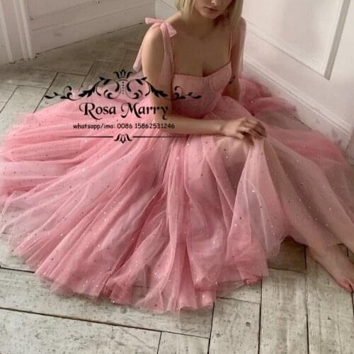 Pink Star Moon Sequins Short Prom Dresses for Women 2021 A Line Plus Size Girls Fairy Engagements Formal Evening Party Gowns