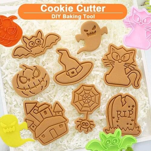 1pc Halloween Three-dimensional Cartoon Mold Pumpkin Skull Fondant Cake Mold Household Diy Kitchen Baking Decoration Tools