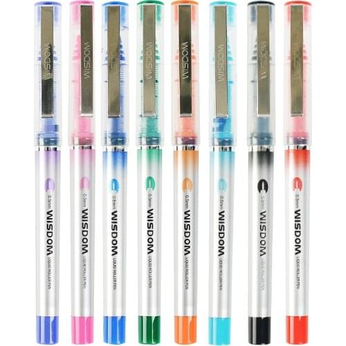 12 Pcs/Box Water-based Signing Pen 0.5mm Write Pen The Office Supplies High Capacity Color Art Drawing Pens Student Stationeries