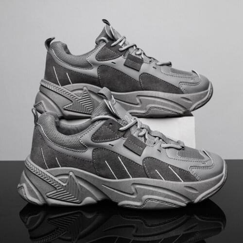 2021 Autumn Winter Fashion Men Walking Men Outdoor Sports Running Sneakers Height Increasing Lace-up Platform Leisure shoes