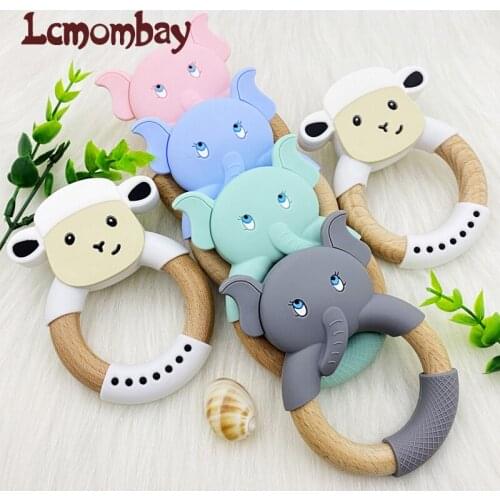 5/10PCS Silicone Baby Teether COW Toys Diy Stroller Accessories For Pacifier Chain BPA Free Toys Baby Teether