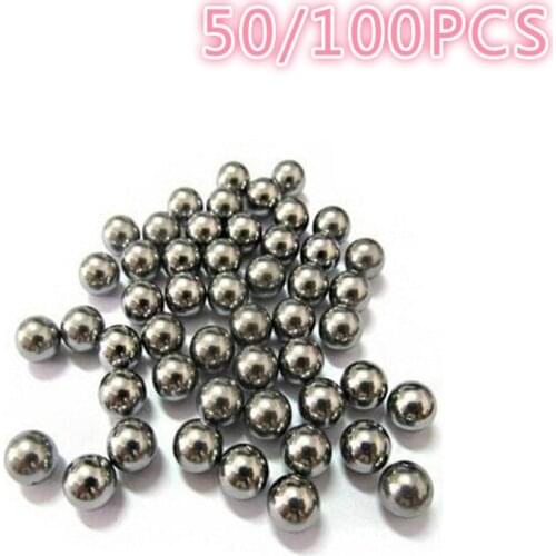 50/100pcs 3mm-12mm Steel Balls Outdoor Pocket Hunting Slingshot Pinball Stainless Shooting Accessories Sports Equipment