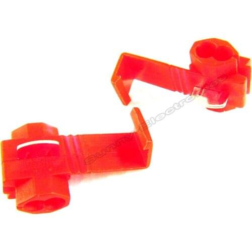 500 RED 22-18 AWG SCOTCH LOCK QUICK SPLICE WIRE CONNECTOR FREE SHIPPING