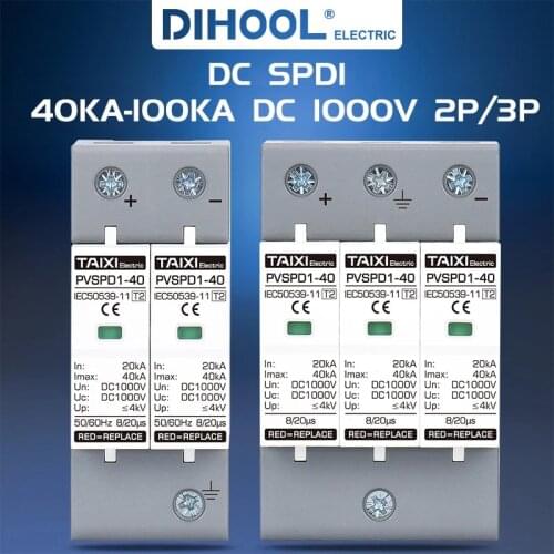 AC SPD Surge Protector Type 2 Switch Photovoltaic Inverter Battery Lightning Protection AC275V AC385V DC500V
