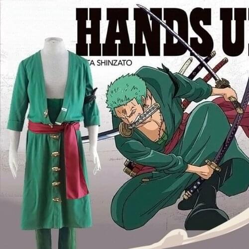 Anime Roronoa Zoro Cosplay Costume set Halloween Custom made