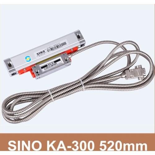 Free Shipping Sino KA-300 Series 5um Resolution KA-300 520mm linear scale 0.005mm SINO KA300 520mm linear sensor for grinder