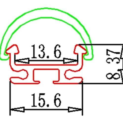 Free shipping high quality led strips aluminum profile channel housing with milky or transparent cover and end caps and clip
