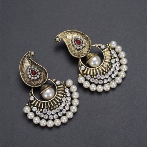 Bohemia Earrings Rhinestone Charms Style Ethnic Vintage Jewelry Gifts Dangle Exquisite Elegant Wedding Party Prom Women Gift