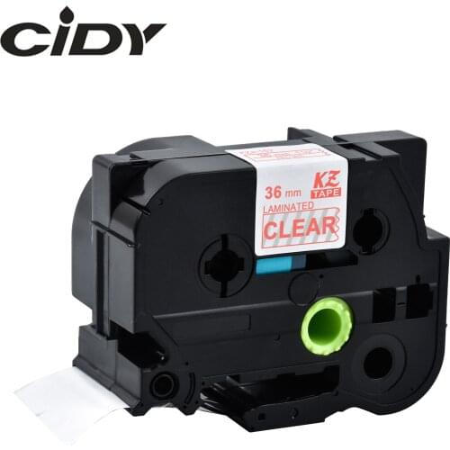 CIDY Tze 162 Tz162 red on clear Laminated Compatible P touch 36mm tze-162 tz-162 tze162 Label Tape Cassette Cartridge