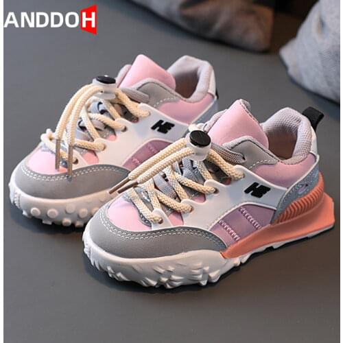 Size 26-36 Kids Breathable Casual Running Sneakers Boys Girls Were-resistant Sport Shoes Children Soft Bottom Anti-slip Shoes