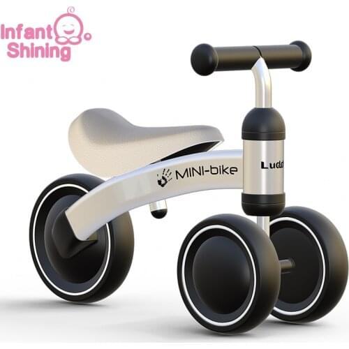 Infant Shining Baby Balance Bike Walker Kids Ride on Toy Gift for 10-24 Month Children for Learning Walk Scooter