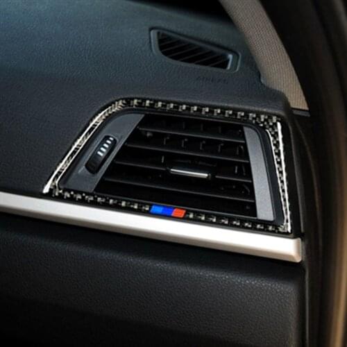For bmw f30 f34Carbon Fiber Car Center Console Air Outlet Air Conditioning Vent Decorative Cover Frame Stickers Car Styling