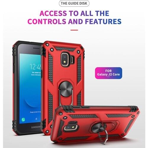 For Samsung J2 Core Case Magnet Car Ring Stand Holder Cover for Samsung Galaxy J2 core 2020 SM-J260GU SM-J260M Coque funda capa