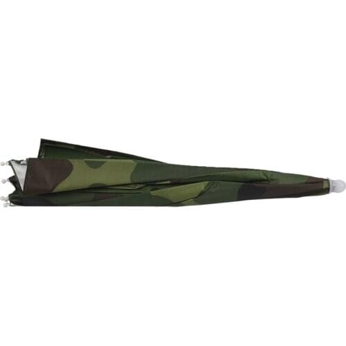 Elastic Headband Camouflage Pattern Sun Rain Umbrella Hat Cap for Fishing