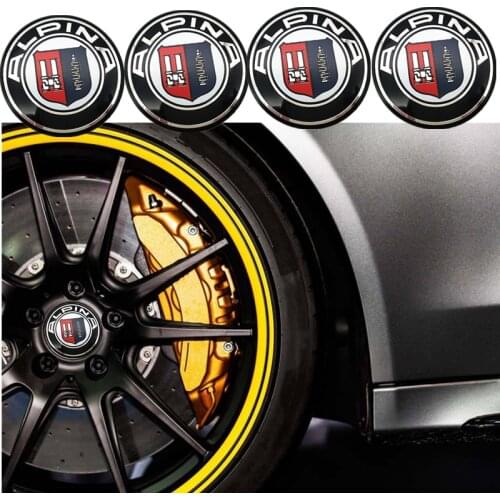 FDIK 4pcs 56.5mm For Alpina logo car emblem Wheel Center Hub sticker Rim badge covers accessories For BMW X1 X3 X4 Car Styling