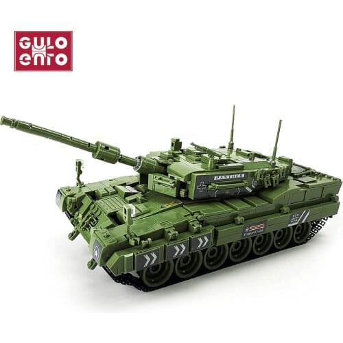 Gulo gulo 2127pcs German Panzer VIII Maus Tank Building Block Army Soldier Leopard 2 Main Battle Bricks Children Kids Toys Gifts