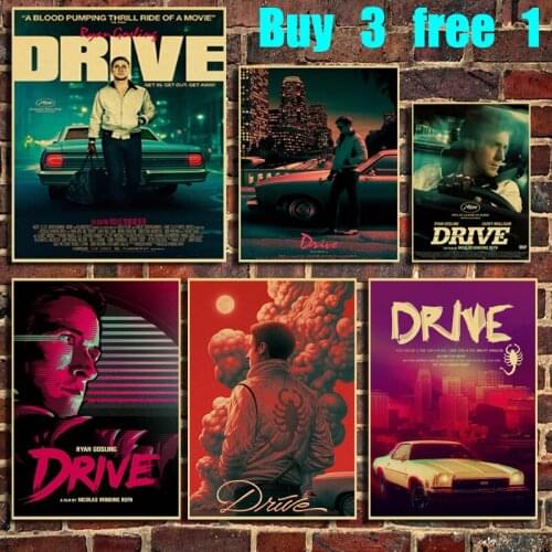 Sryan Gosling Classic Film Retro Kraft Paper Poster Bar Office Cafe Home Art Wall Sticker Decoration
