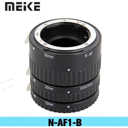 Meike Macro Lens for Camera, Adapter Ring for Nikon D3100 D5000, 12, 20, 36mm, with Auto Focus, All Lenses for DSLR AF, N-AF1-B