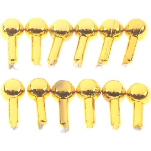 12pcs/bag 1/12 Dollhouse Miniature Golden Drawer Handle Simulation Furniture Accessories