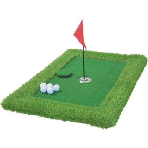 Pool Golf Game Set Floating Golf Green With Ball Tee Cup Flag Set Golf Artificial Turf Mat Golf Practice Hitting Mat Sets