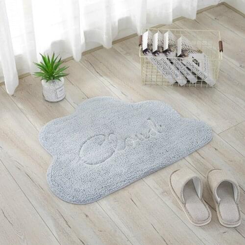 Anti-Slip Absorbent Soft Cotton Bath carpet Doormat Floor Rugs Rectangle Non slip Bath Mats Plain Rug