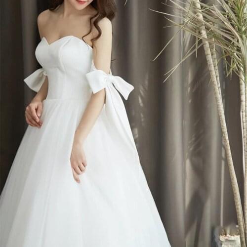 Omhoccss Satin Wedding Dresses